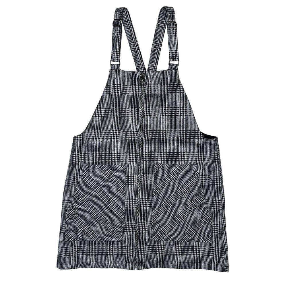 Forever 21 Pinafore Overall Mini Dress Junior Size L Houndstooth Jumper